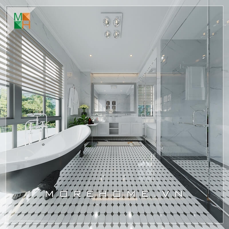 thiết kế phòng tắm đẹp làm nơi xả stress trong ngày hè oi bức